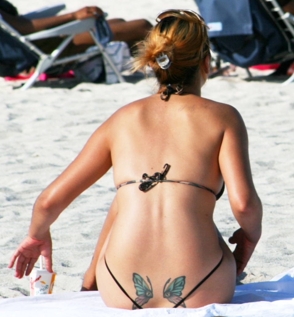 Bikini Thong Babe Working On A Perfect Beach Tan - Copyright © 2016 JiMmY RocKeR PhoToGRaPhY