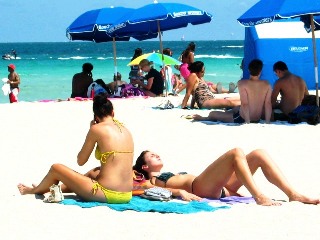 Two Beautiful Beach Girls Getting Tanned on the Beach #2 - © 2012 Jimmy Rocker Photography